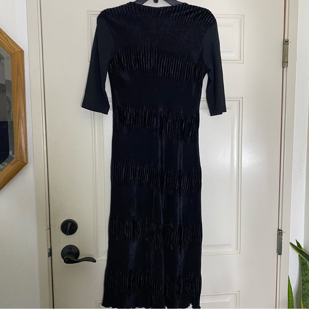 Vintage Little Black Midi Dress by Deep LA USA Fairy WhimsiGoth Grunge
